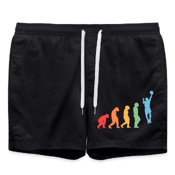 Joueurs de basket-ball Evolution Basketball - Short de bain - noir - Devant - AI Model Male 185 light (185cm)