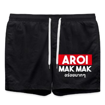 Aroi Mak Mak - Badeshorts - Schwarz - Vorne - AI Model Male 185 light (185cm)
