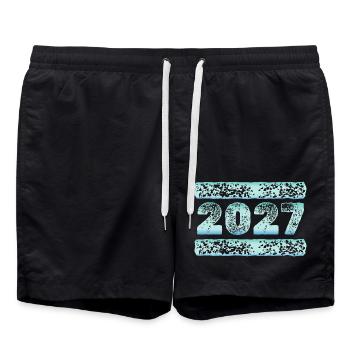 2027 - Swim Trunks - black - Front - AI Model Male 185 light (185cm)