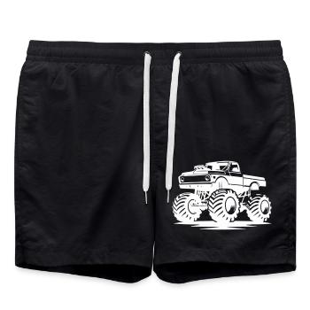truck - Swim Trunks - black - Front - AI Model Male 185 light (185cm)