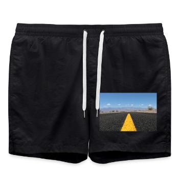 Route , Road Trip, Indémodable, j - Short de bain - noir - Devant - AI Model Male 185 light (185cm)