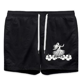 Hawaï Femme Hibiscus - Short de bain - noir - Devant - AI Model Male 185 light (185cm)