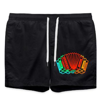 Accordéoniste Accordéon - Short de bain - noir - Devant - AI Model Male 185 light (185cm)