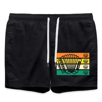 Accordéoniste Accordéon - Short de bain - noir - Devant - AI Model Male 185 light (185cm)