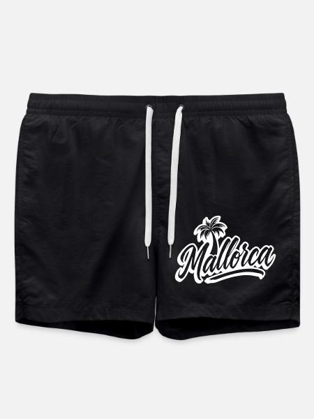 Mallorca Palmen - Badeshorts - Schwarz