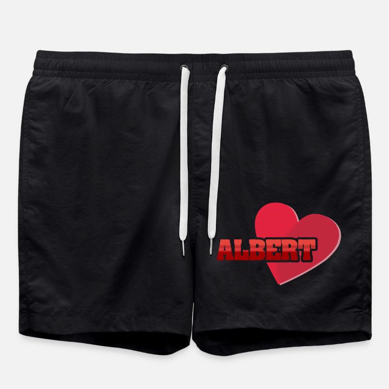Vorname Albert - Badeshorts - Schwarz