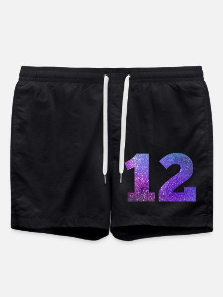 Number 12 galaxy - Swim Trunks - black