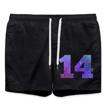 Numéro 14 galaxie - Short de bain - noir - Devant - AI Model Male 185 light (185cm)