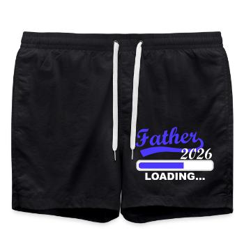 Father 2026 will soon become reality - Swim Trunks - black - Front - AI Model Male 185 light (185cm)
