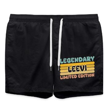 Leevi comme nom - Short de bain - noir - Devant - AI Model Male 185 light (185cm)
