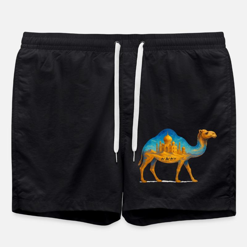 kamel wueste palast - Badeshorts - Schwarz