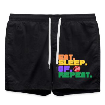 Eat Sleep OF Repeat - Badeshorts - Schwarz - Vorne - AI Model Male 185 light (185cm)