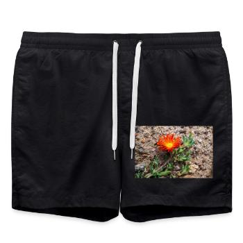 hängende Eisblume winterharte Eisblume rosa Karpfen - Badeshorts - Schwarz - Vorne - AI Model Male 185 light (185cm)