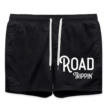 Ambiance d’aventure en road trip - Short de bain - noir - Devant - AI Model Male 185 light (185cm)