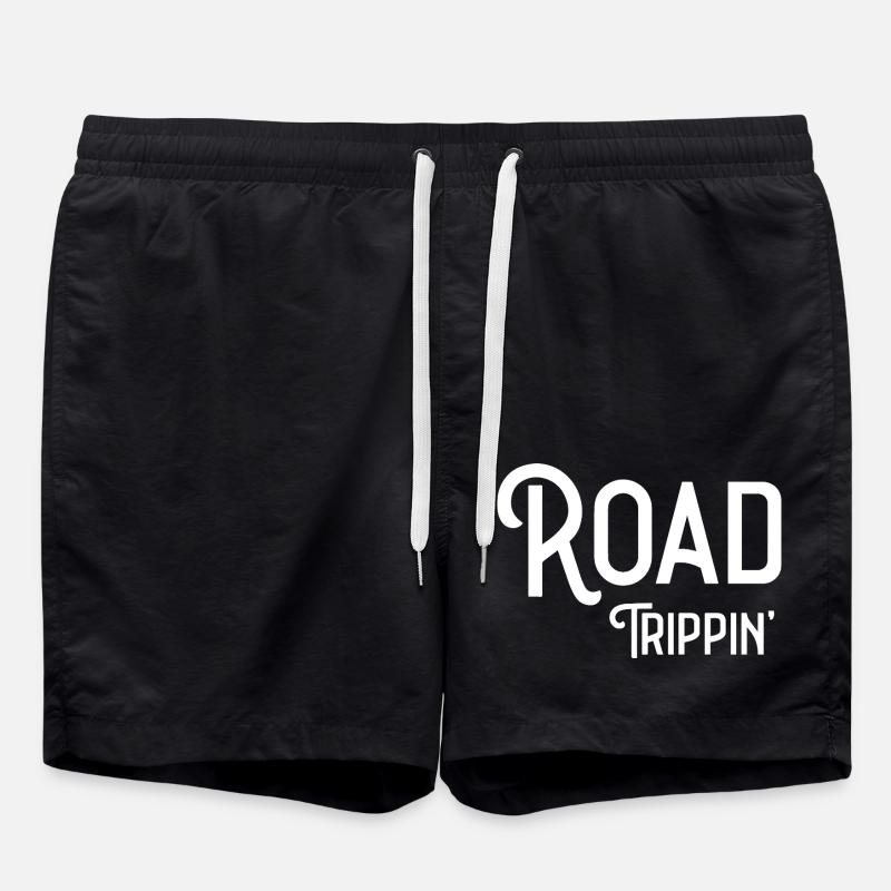 Road Trippin' Adventure Vibes - Swim Trunks - black