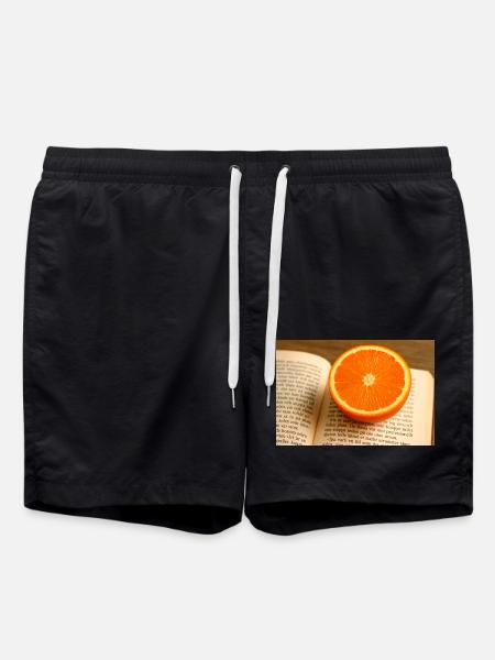 Beech and orange - Swim Trunks - black