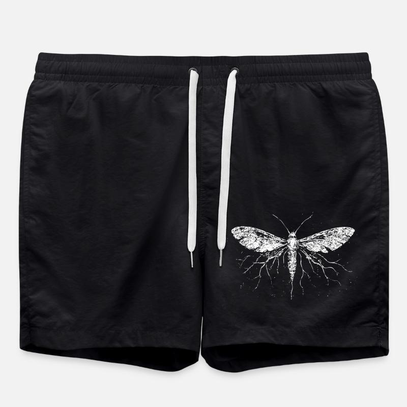 Elektrisierte Motte - Badeshorts - Schwarz