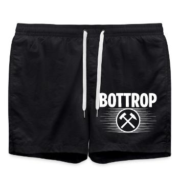 Bottrop Bergbau - Badeshorts - Schwarz - Vorne - AI Model Male 185 light (185cm)