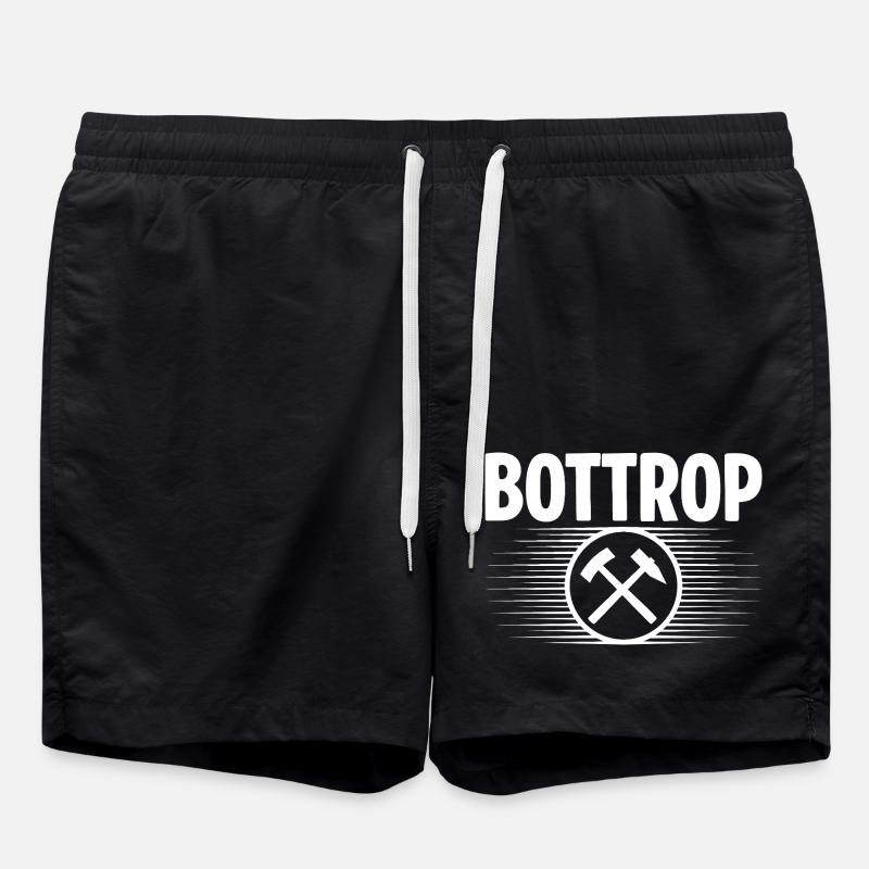 Bottrop Bergbau - Badeshorts - Schwarz