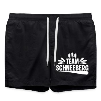 Team Schneeberg - Badeshorts - Schwarz - Vorne - AI Model Male 185 light (185cm)