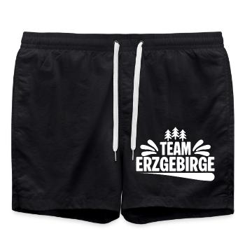 Team Erzgebirge - Badeshorts - Schwarz - Vorne - AI Model Male 185 light (185cm)