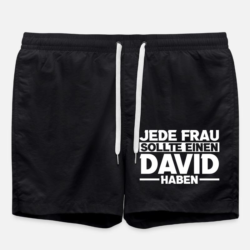 David - Short de bain - noir