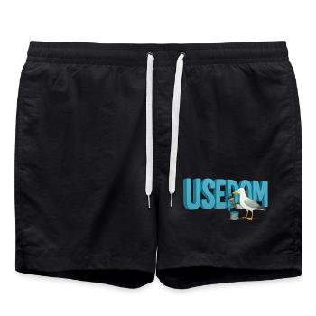 Une mouette peint magnifiquement Usedom - Short de bain - noir - Devant - AI Model Male 185 light (185cm)