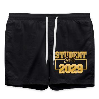 seit 2029 - Badeshorts - Schwarz - Vorne - AI Model Male 185 light (185cm)