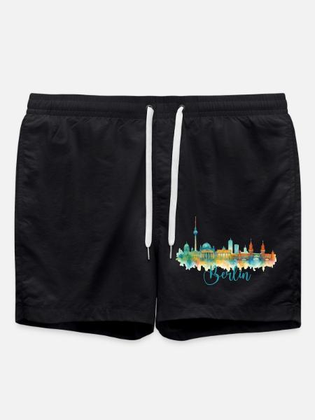 Berlin Skyline - Swim Trunks - black