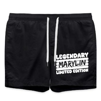 Nom : Marylin - Short de bain - noir - Devant - AI Model Male 185 light (185cm)
