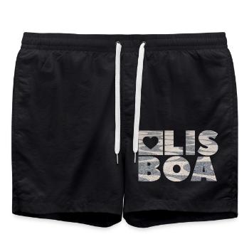Lisboa - Lissabon - Lisbon - Swim Trunks - black - Front - AI Model Male 185 light (185cm)