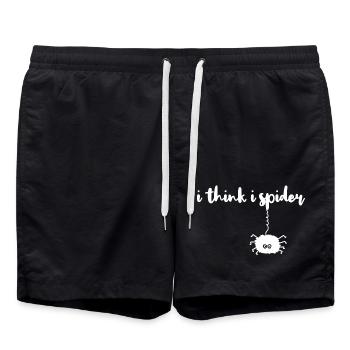 je pense que je spider, je pense que je tourne drôle - Short de bain - noir - Devant - AI Model Male 185 light (185cm)
