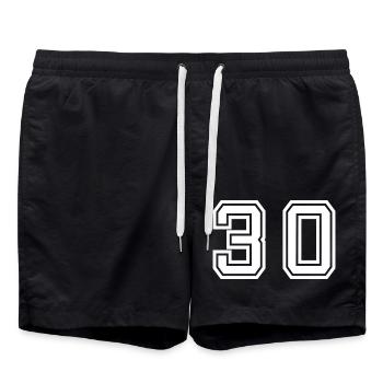 30 - Thirty - Swim Trunks - black - Front - AI Model Male 185 light (185cm)
