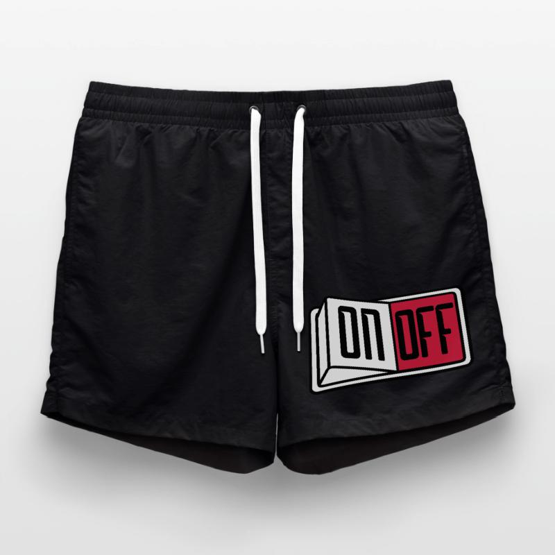 off on switch button button turn off Swim Trunks