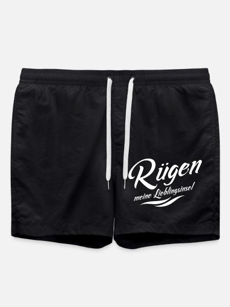 Rügen - meine Lieblingsinsel - Badeshorts - Schwarz