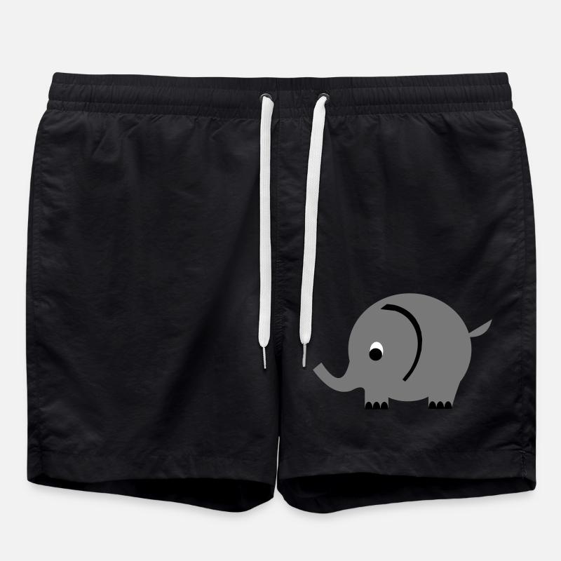 Elefant - Badeshorts - Schwarz