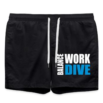 WORKDIVEBALANCE - Swim Trunks - black - Front - AI Model Male 185 light (185cm)