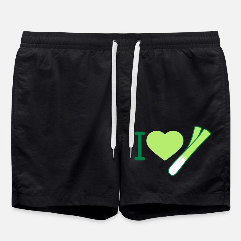 J'aime les poireaux - Short de bain - noir