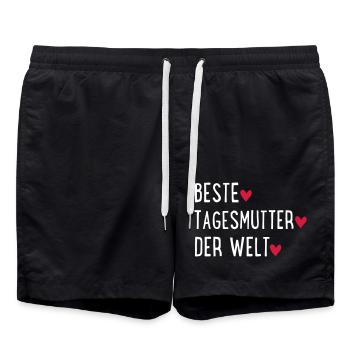 tagesmutter - Badeshorts - Schwarz - Vorne - AI Model Male 185 light (185cm)