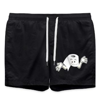 Papier toilette à perte - Short de bain - noir - Devant - AI Model Male 185 light (185cm)