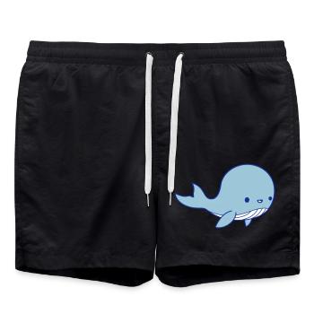 Whale Baby Clipart - Swim Trunks - black - Front - AI Model Male 185 light (185cm)