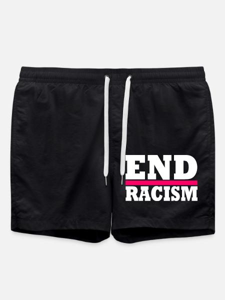 End Racism - Swim Trunks - black