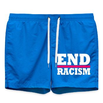 End Racism - Swim Trunks - cobalt blue - Front