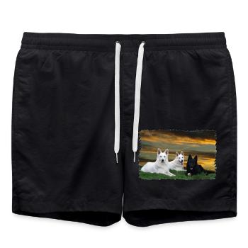 Black & White - Swim Trunks - black - Front - AI Model Male 185 light (185cm)