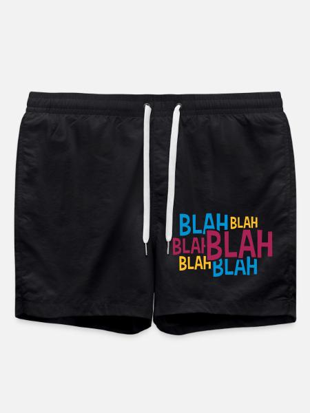 Comic Blah Bunt - Badeshorts - Schwarz