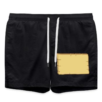 Cadre de conception de panneau en bois - Short de bain - noir - Devant - AI Model Male 185 light (185cm)