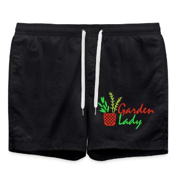 garden lady - Jardin femme - Short de bain - noir - Devant - AI Model Male 185 light (185cm)