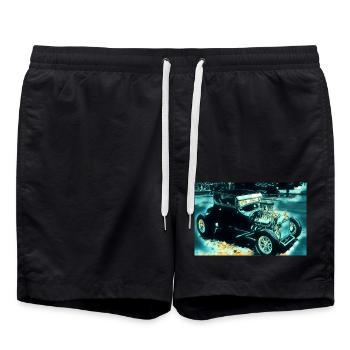 Voiture - Short de bain - noir - Devant - AI Model Male 185 light (185cm)