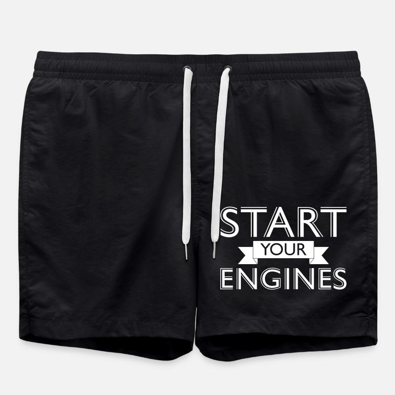 Start your Engines - Swim Trunks - black