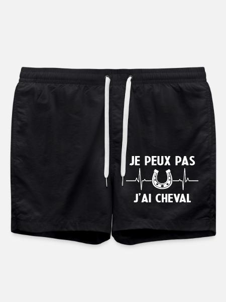 Je Peux Pas J'Ai Cheval Original Pour Cavalières - Short de bain - noir